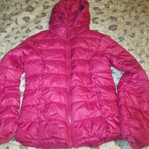 Girls Size XL(14) Old Navy Pink Puffer Jacket​​​​​​​​​